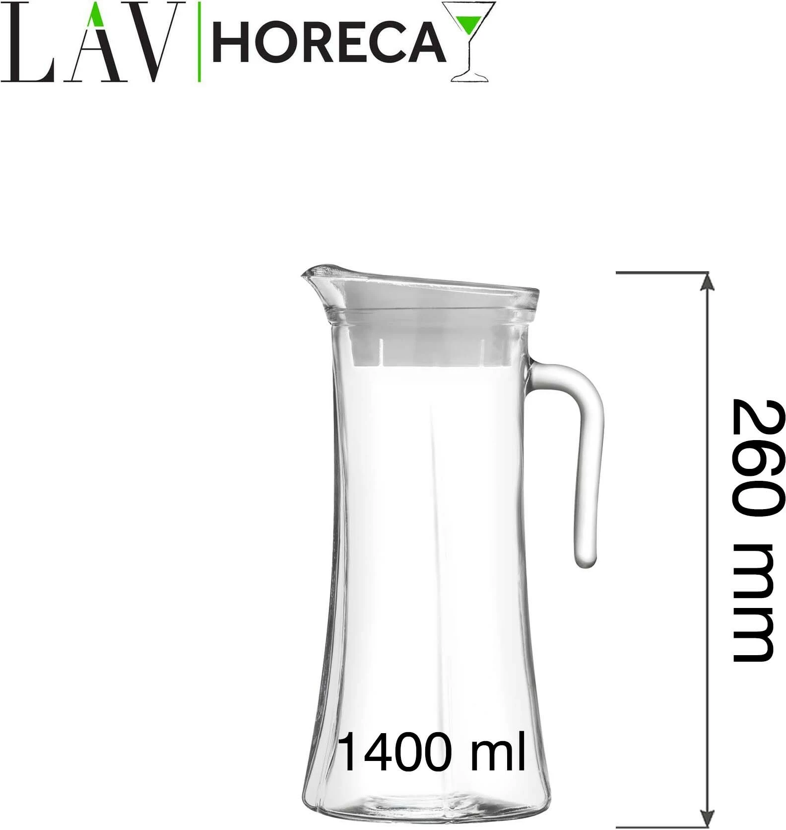 Kanarë qelqi LAV Oslo 1.4 L, set 2 copë, transparente
