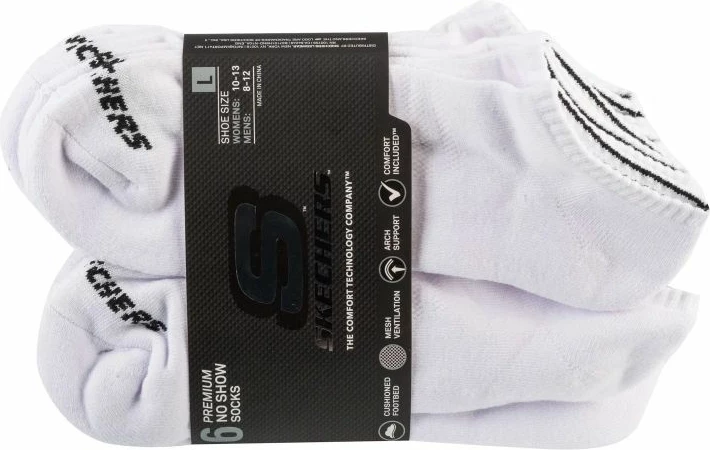 Çorape crew unisex Skechers, të bardha