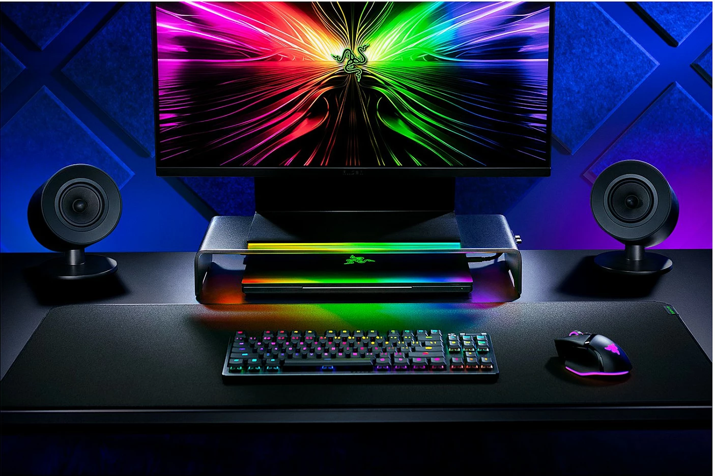 Mbajtëse monitori Razer Monitor Stand Chroma, RGB, e zezë