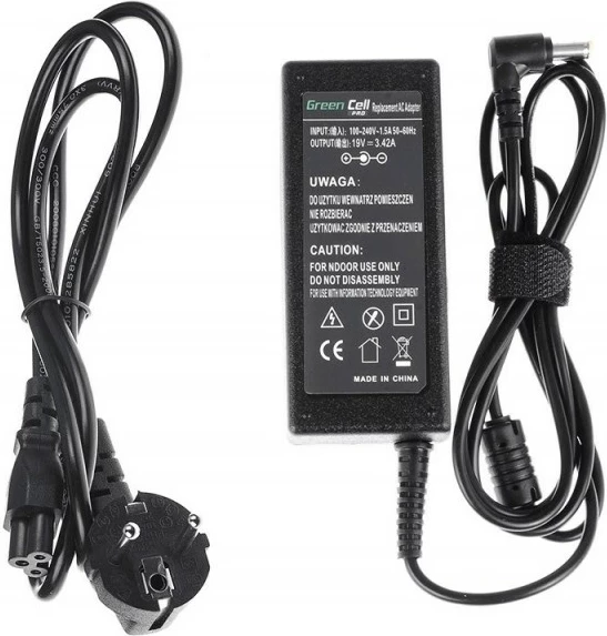 Karikues për laptop Green Cell AD01P, 60W, i zi 