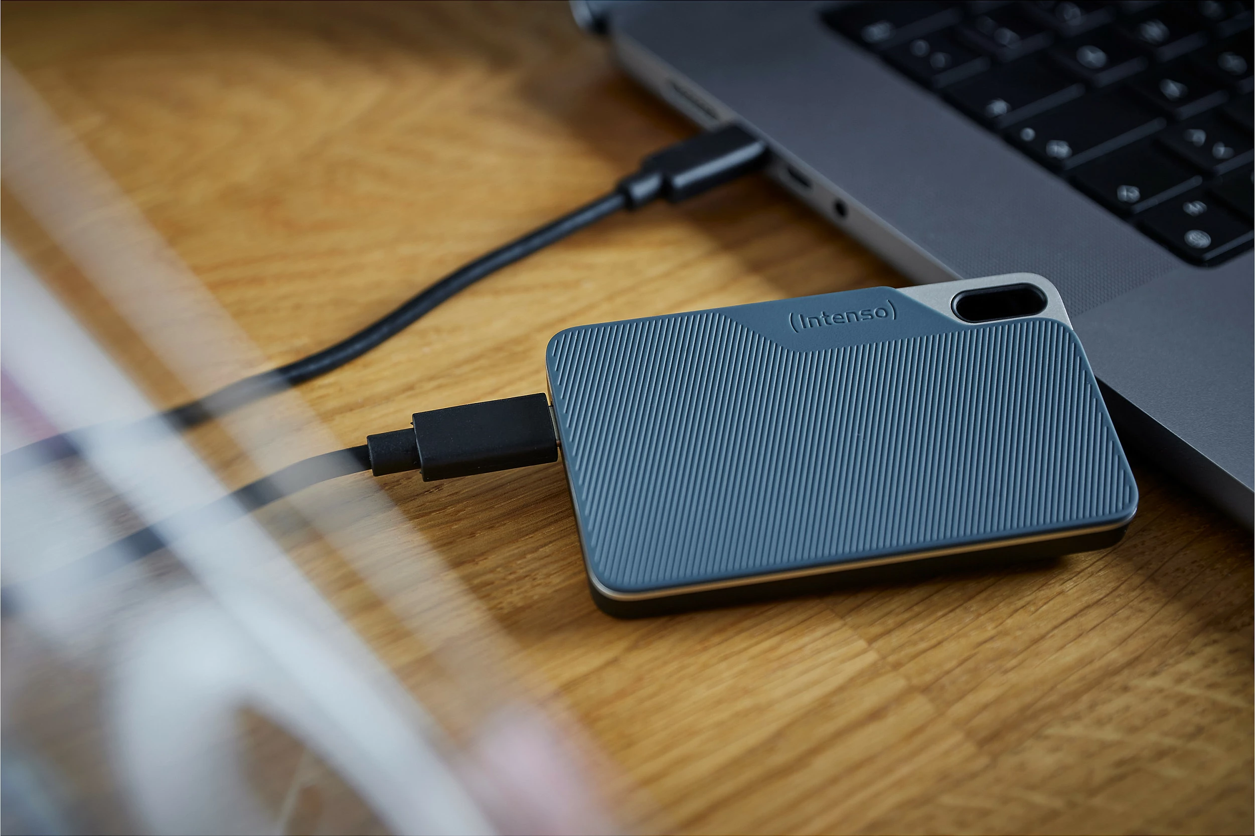 SSD Intenso TX100, 250GB, USB Type-C, 3.2 Gen 1, Blue, Grey