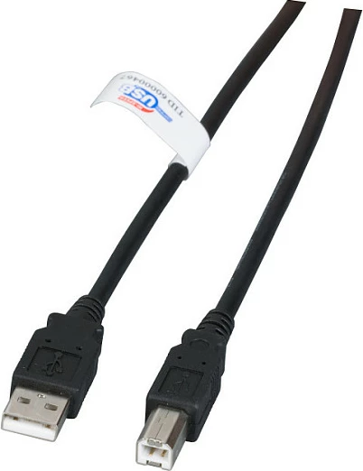 Kabllo USB 2.0 EFB Elektronik A-B, 3m, LSZH, e zezë