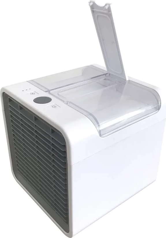 Freskues ajri mini portativ, Elit AC-24, 3-në-1, depozitë 400 ml, 3 shpejtësi, 5W USB, i bardhë