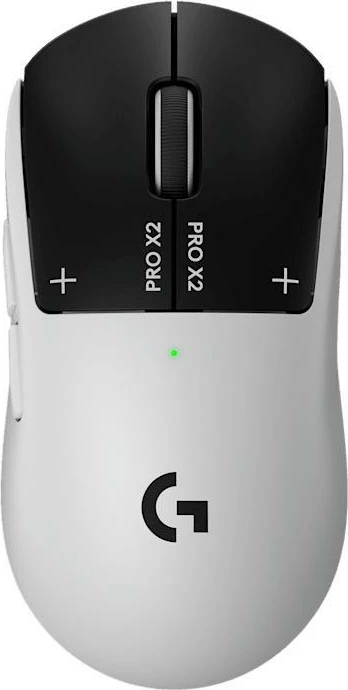Maus Logitech G Pro X2 Superstrike 910-007777, me kabllo dhe wireless, bateri e integruar, 61 g, Zi/Bardhë, 1 copë