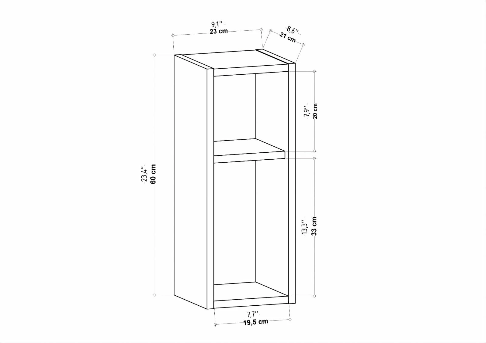 Komodinë natës Hanah Home, Sault, e bardhë
