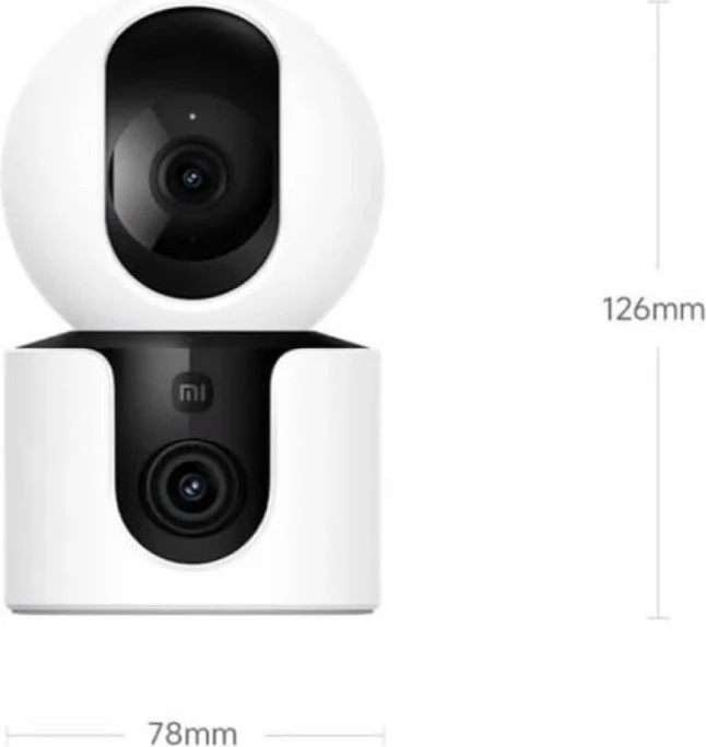 Kamerë sigurie Wi‑Fi Xiaomi Smart Camera C300 Dual, 2K, dual 3MP, Wi‑Fi 6, PTZ 360°, night vision, set me aksesorë