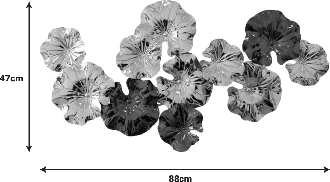 Dekor muri Merinda Inart metal ngjyrë ari-e zezë 88x47x5cm