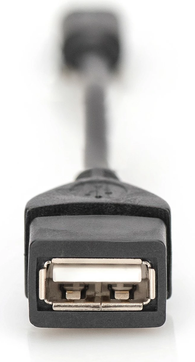 Adapter USB OTG Digitus Mini-USB B në USB A, 0.2m, zi
