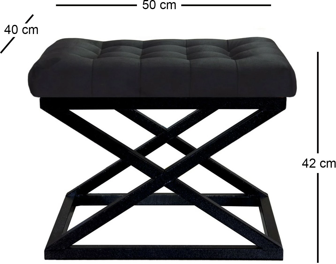 Puf Atelier del Sofa, Capraz, ngjyrë e zezë, v2