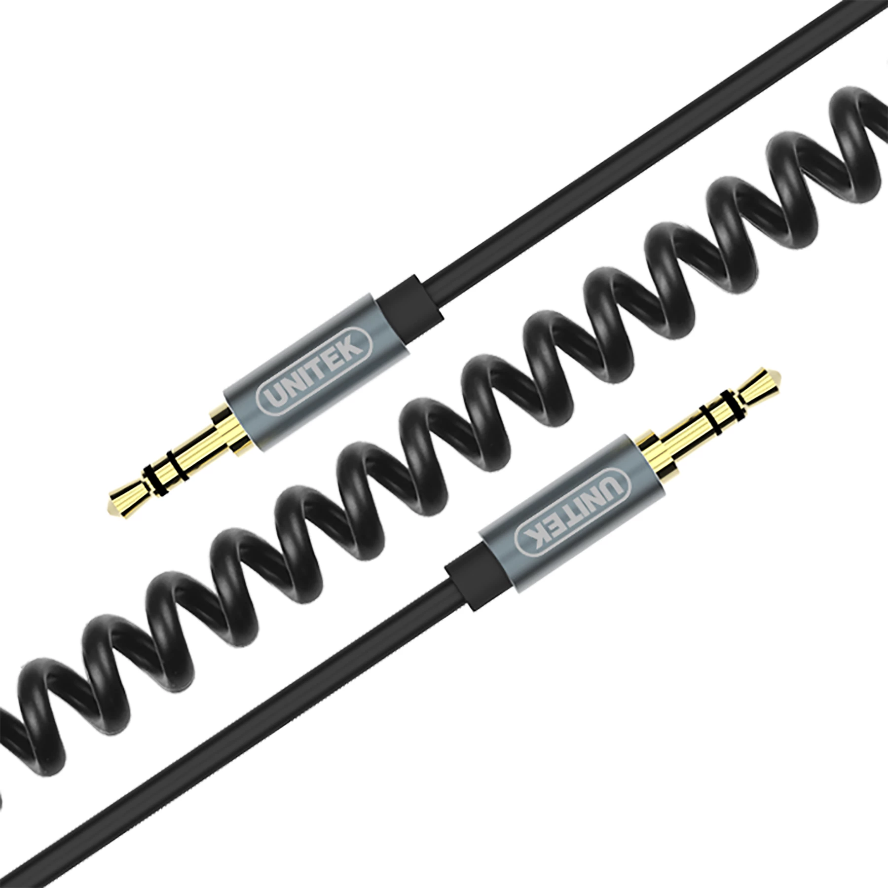 Kabllo audio AUX Unitek Y-C922ABK Jack 3.5mm–Jack 3.5mm 1.5m e zezë