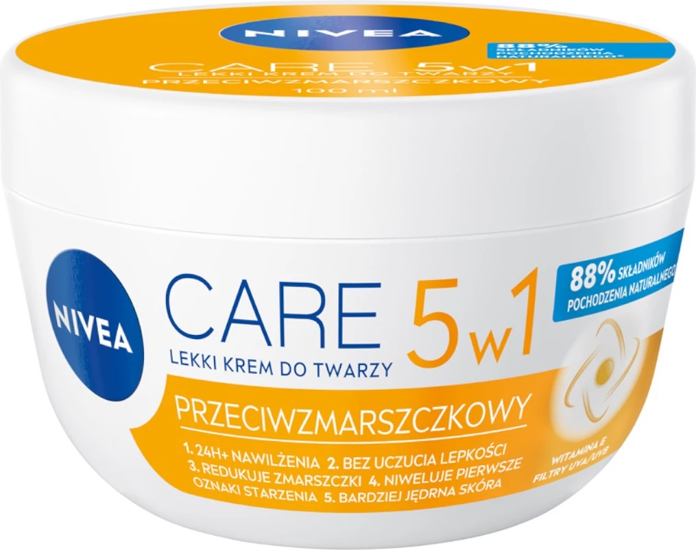 Krem fytyre kundër rrudhave për femra Nivea Care 5në1, 100ml