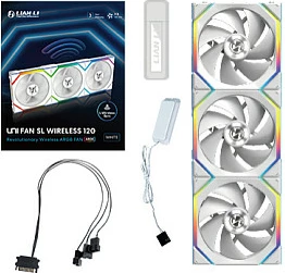 Ventilator kasë Lian Li UNI FAN SL Wireless 120, 120mm, ARGB, 3-pack, i bardhë