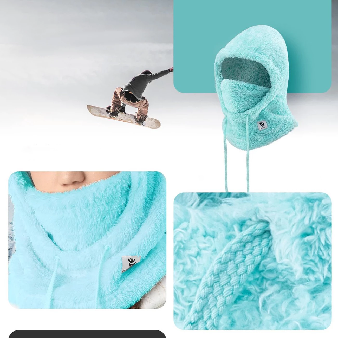 Balaklavë Qunature Arctic Velvet, L, mint