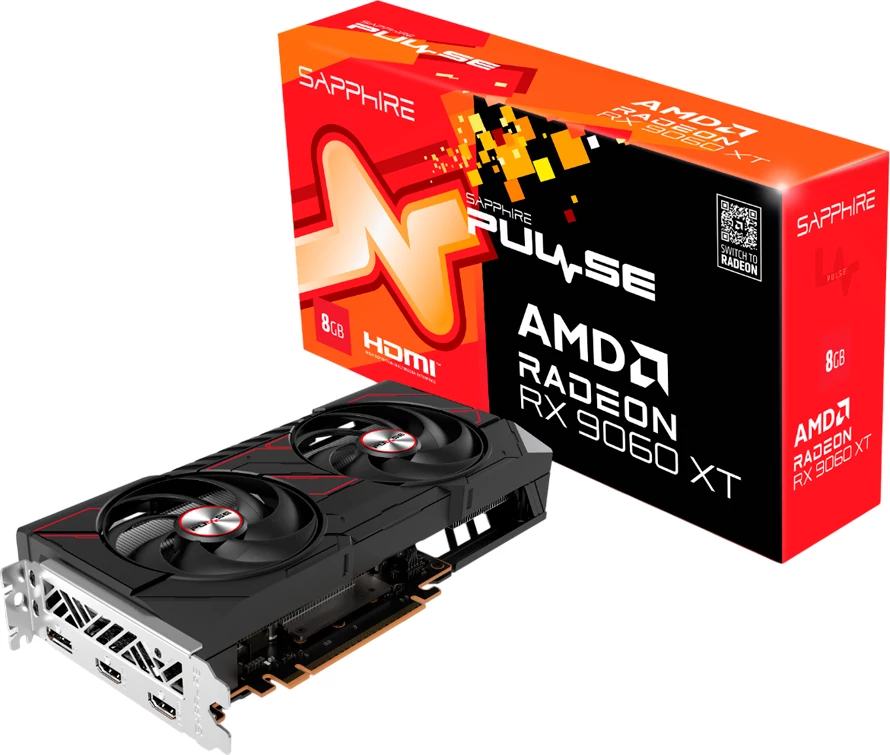 Kartelë grafike SAPPHIRE PULSE AMD Radeon RX 9060 XT OC 8GB GDDR6, e zezë