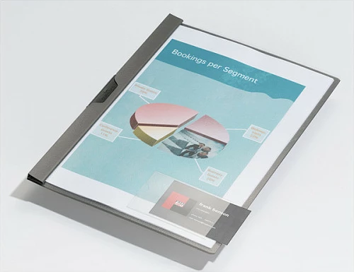Xhep vetëngjitës Durable Pocketfix 57x90mm, PVC transparent, 10 copë