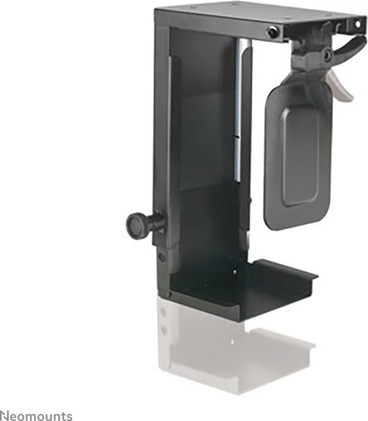 Mbajtës për kasë Neomounts CPU-D075BLACK, desk-mounted, çelik, 10 kg, i zi