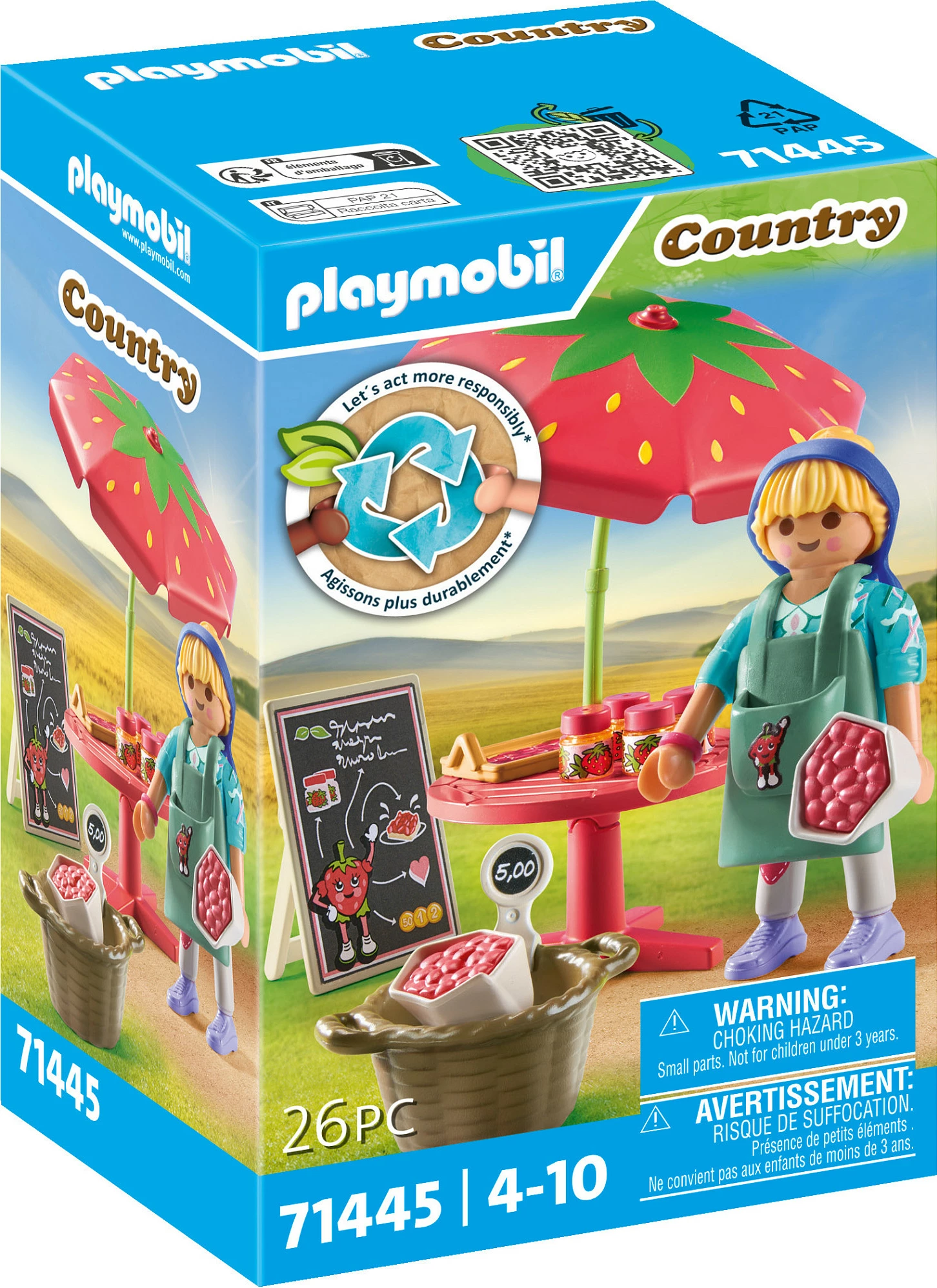 Set lodrash Playmobil Country 71445 Marmeladenstand, 26 copë, 4-10 vjeç, shumëngjyrësh