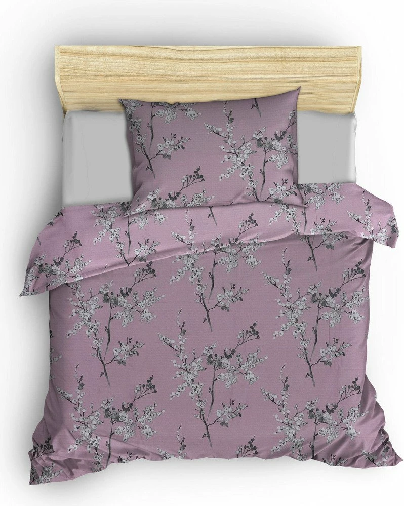Set mbulesë jorgani Ranforce Single XXL, rozë dhe e bardhë, L'Essentiel Linge de Maison, Chicory