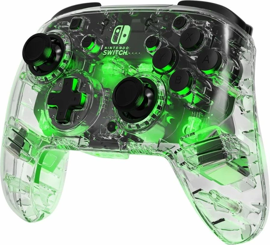 Kontrollor wireless PDP Afterglow Wireless Deluxe për Nintendo Switch, RGB, transparent