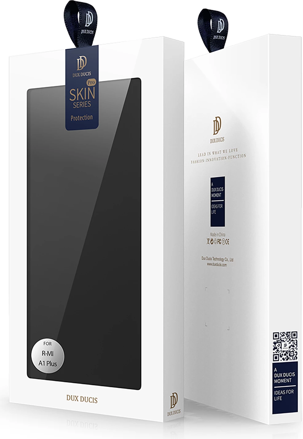 Mbështjellës Dux Ducis Skin Pro për Xiaomi Redmi A1+, me kapak, xhep kartelash dhe stand, e zezë
