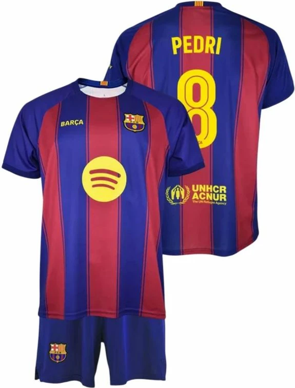 Set maicë e shorce për fëmijë Yakimasport FC Barcelona Pedri [Madhësia: 140]