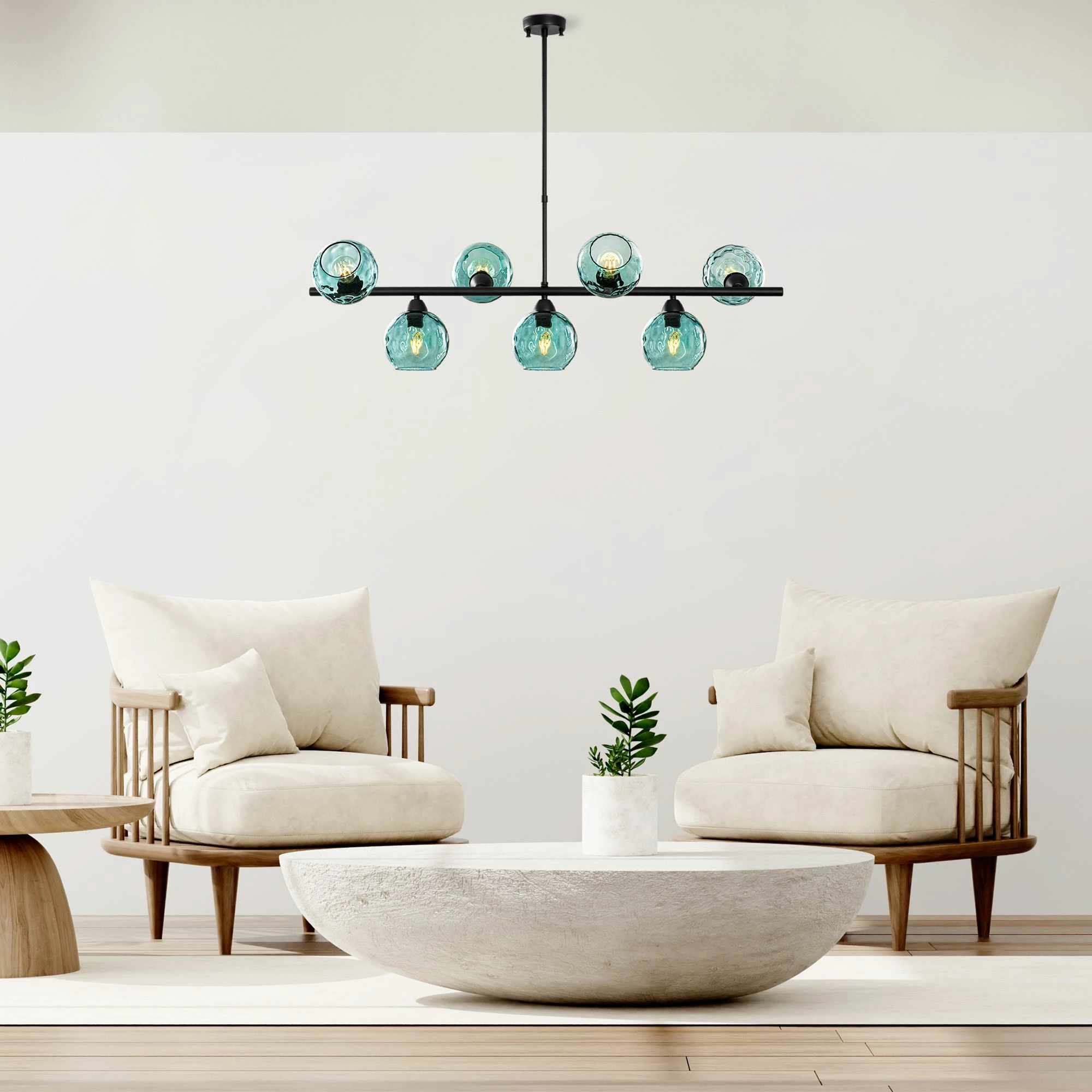 Llambadar Opviq, Benek - 15, blu e zi, 110x40x84 cm