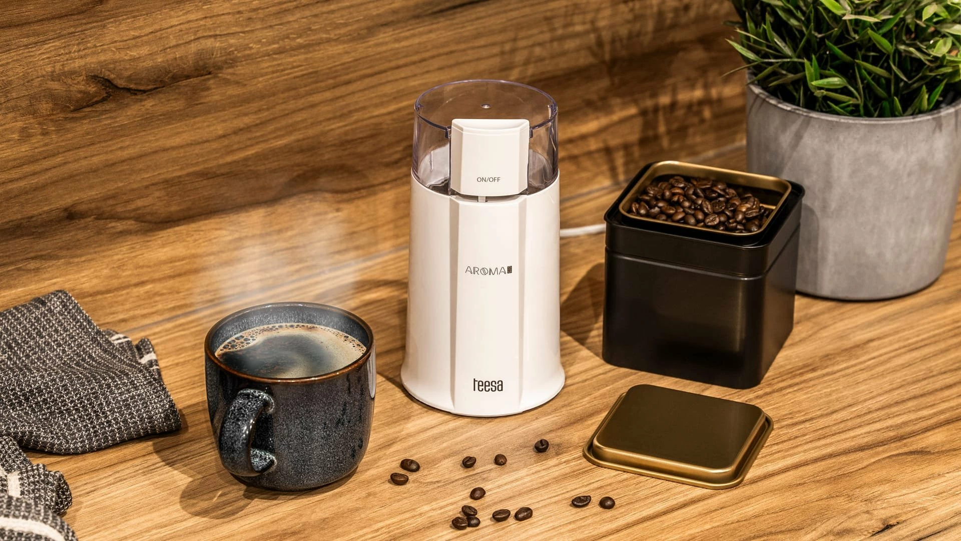 Mulli kafeje elektrik Teesa Aroma G10 160 W, kapacitet 50 g, i bardhë