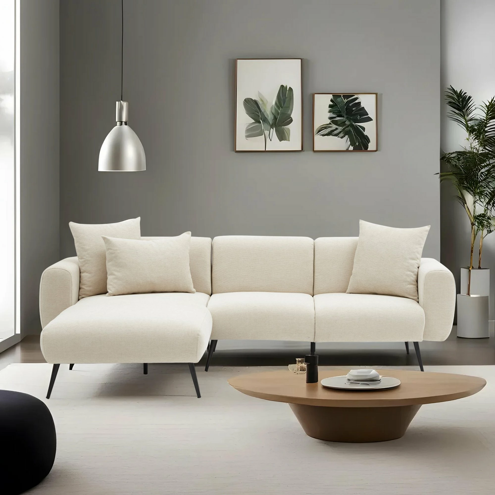 Këndore Atelier del Sofa, ana e majtë, krem