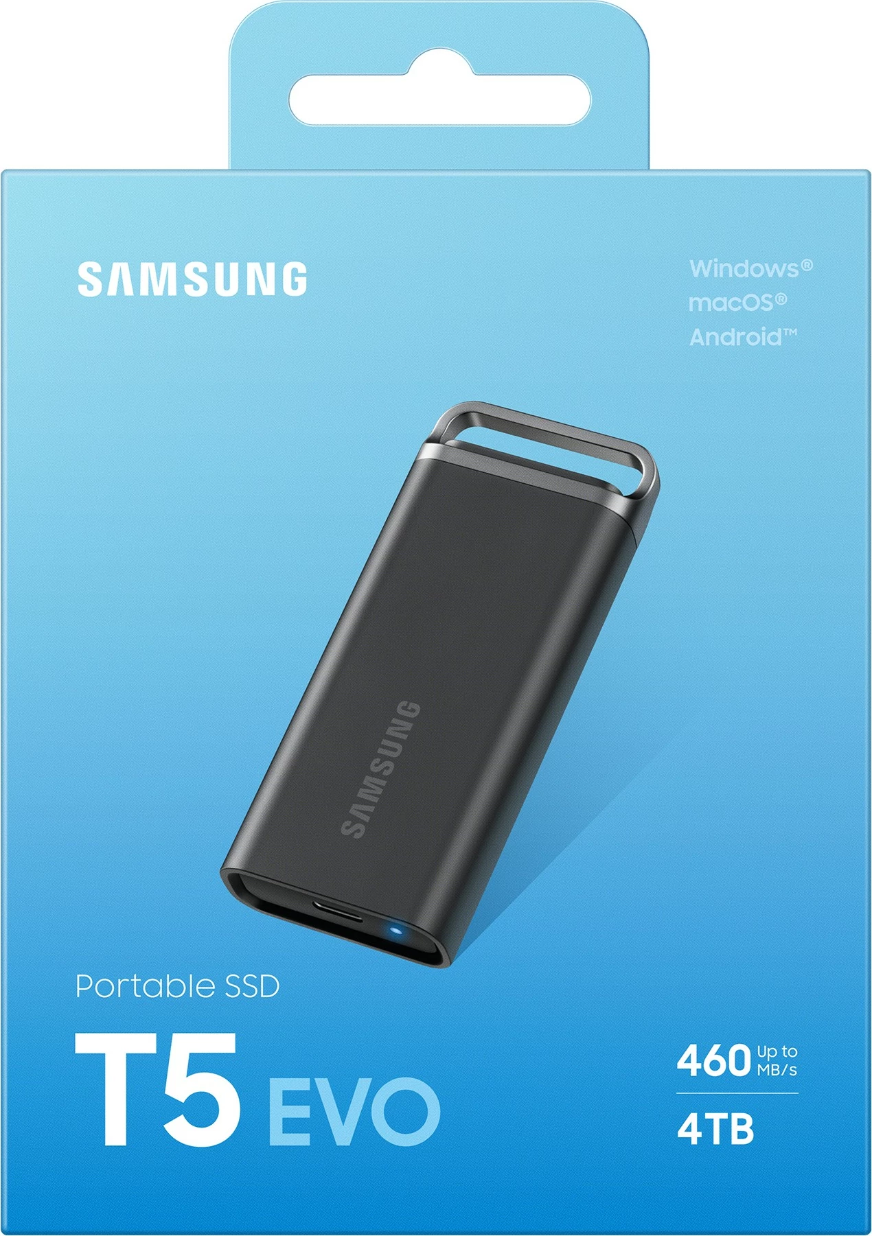 SSD i jashtëm Samsung MU-PH4T0S, 4 TB, USB 3.2 Gen 1, e zezë