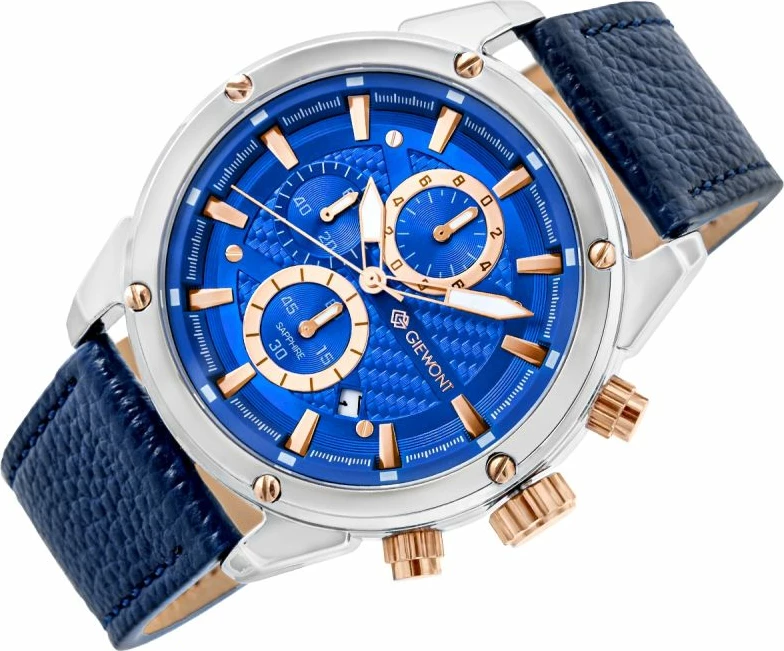 Orë dore meshkuj Giewont GW8810-A2, silver blue