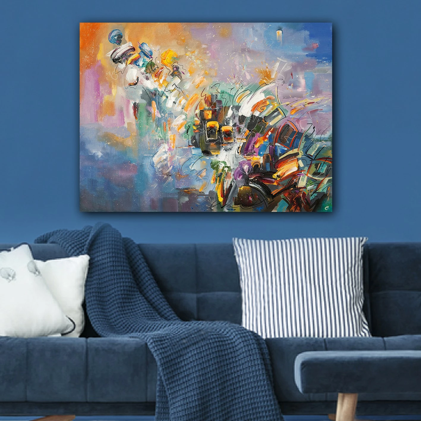 Pikturë dekorative në kanavacë, shumëngjyrëshe, 70x100cm, 1099772342_70100