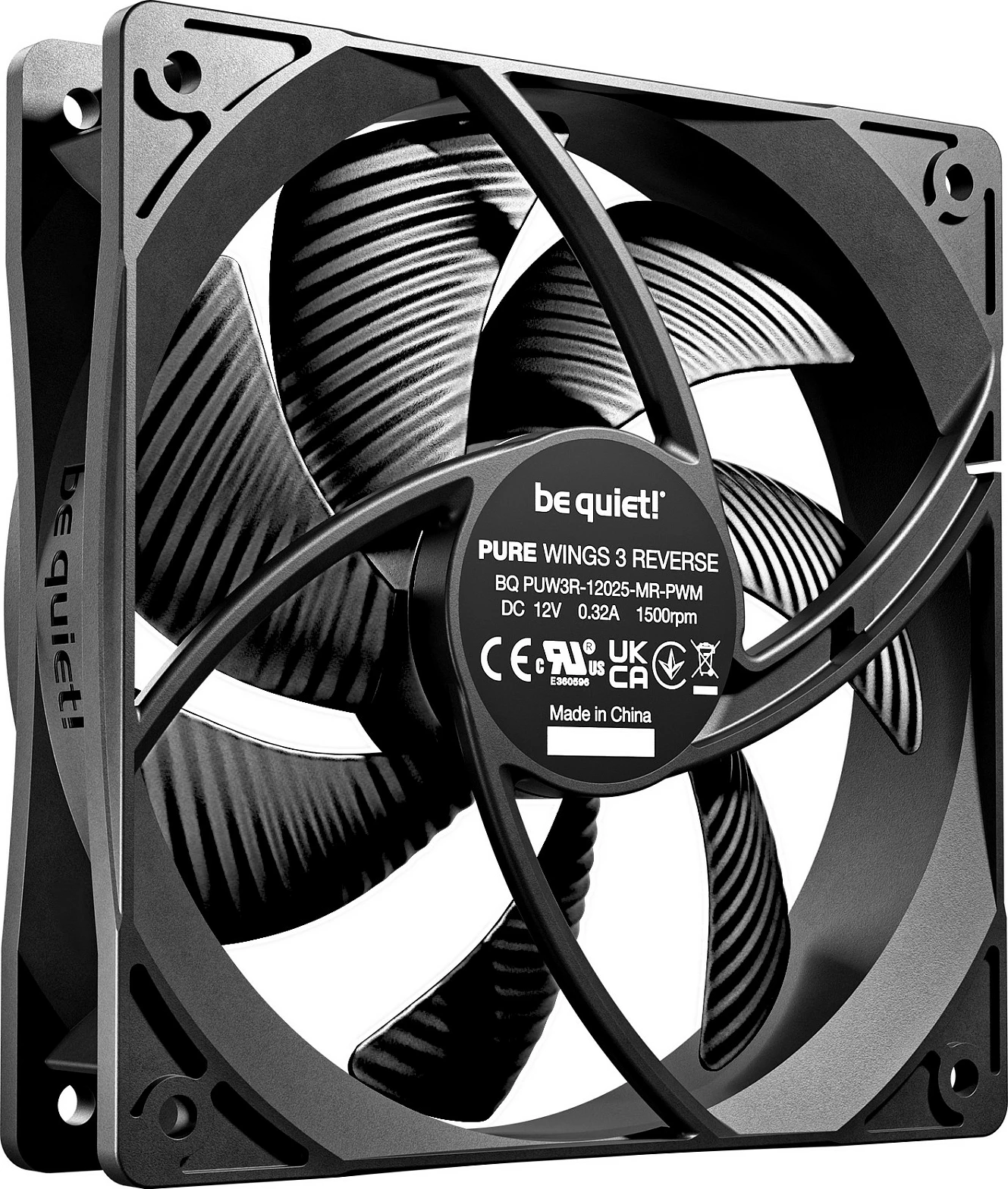 Ventilator kase Be Quiet! Pure Wings 3 Reverse 3-Pack 120mm PWM, zi