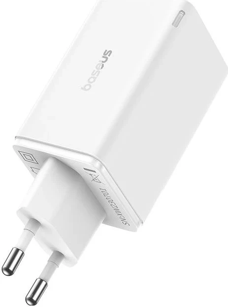 Karikues Baseus GaN6 Pro, 2xUSB-C + 2xUSB, 65W, i bardhë