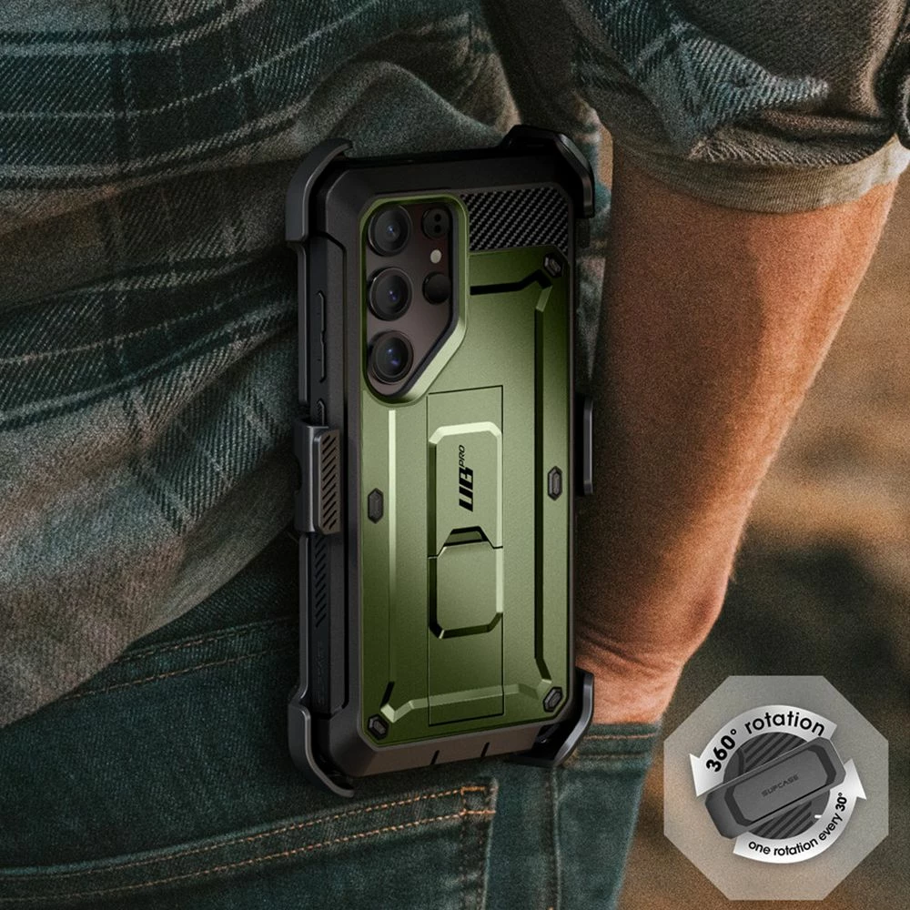 Mbështjellës Supcase Unicorn Beetle Pro 2-set për Samsung Galaxy S25 Ultra, Jeshil