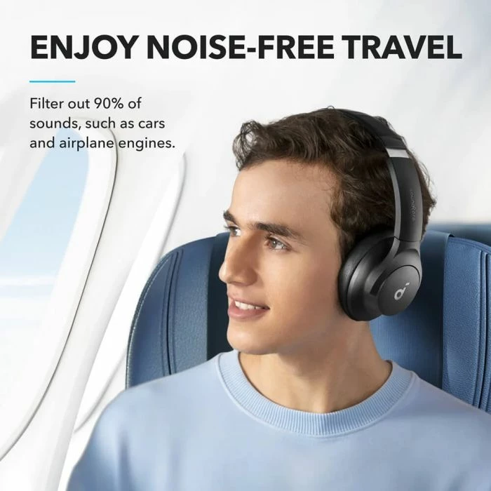 Kufje over-ear ANKER Soundcore Q20i (A3004G11), Bluetooth 5.0, Hybrid ANC, 60h bateri, Hi-Res/AUX, USB-C, të zeza