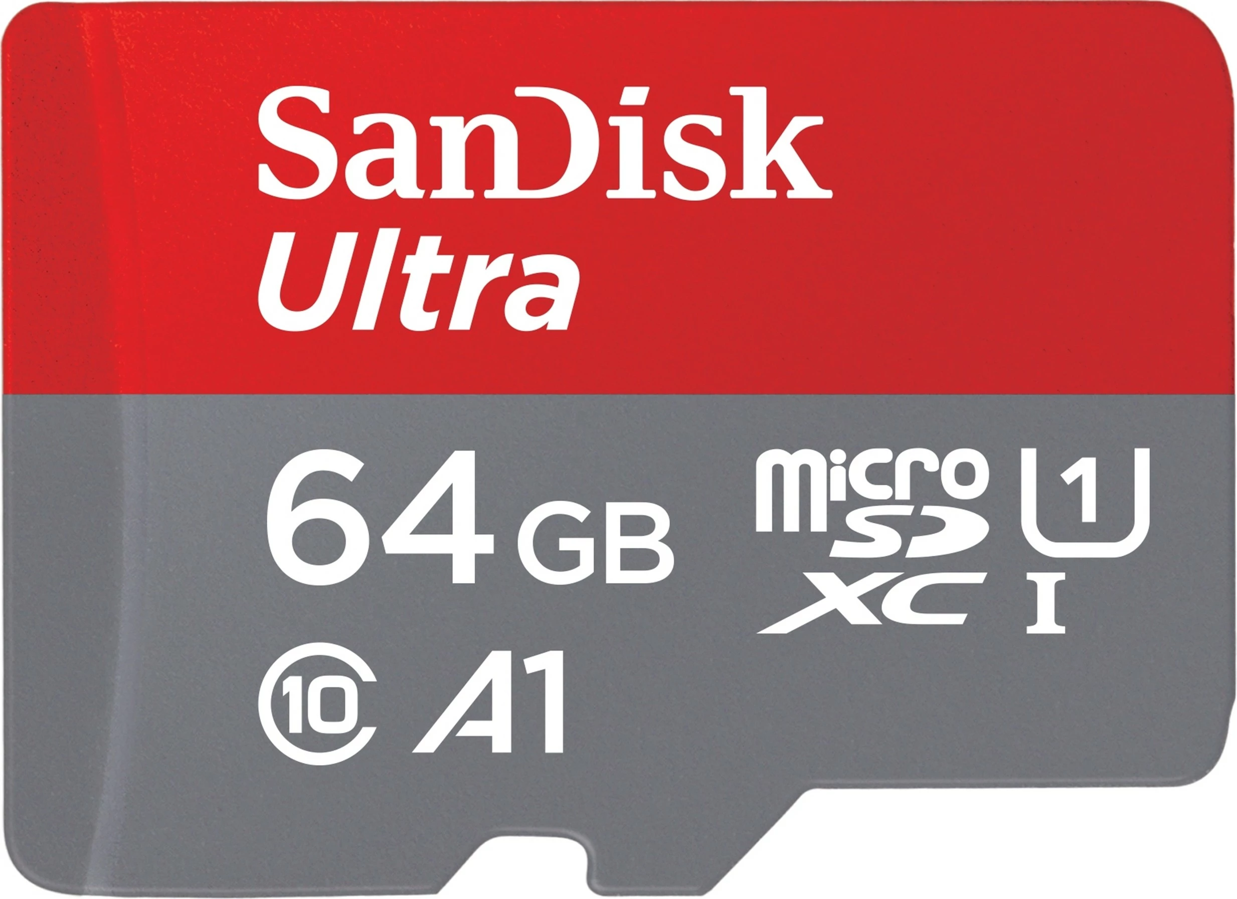 Kartelë microSDXC SanDisk Ultra 64 GB, Class 10, UHS-I, Gri, Kuqe