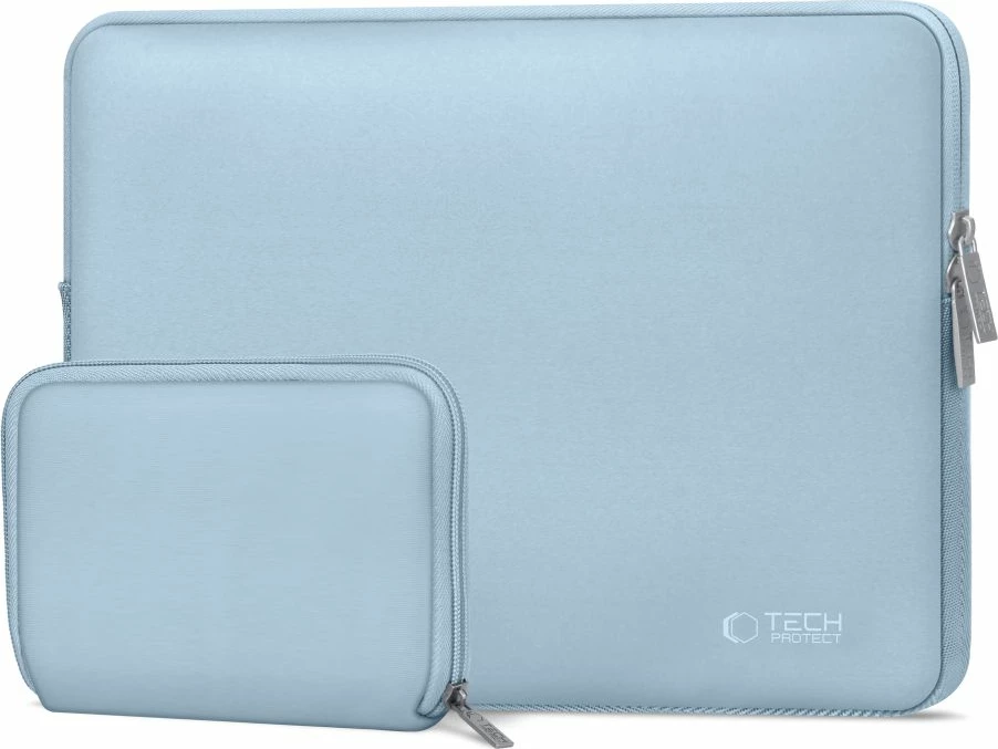 Kasë laptopi Tech-Protect NeoSlim 13-14", set me çantë aksesorësh, Kaltër