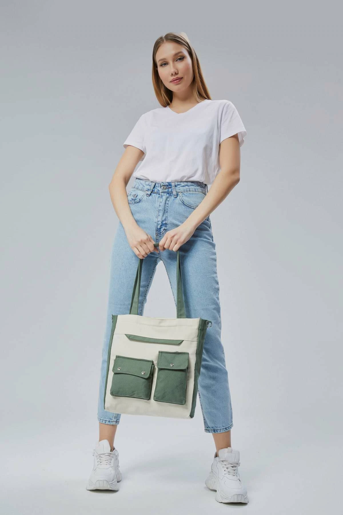 Çantë tote Zoozie Bags, e gjelbër, 2355