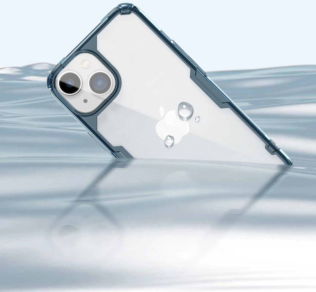 Mbështjellës Nillkin Nature Pro për iPhone 14, transparent/blu