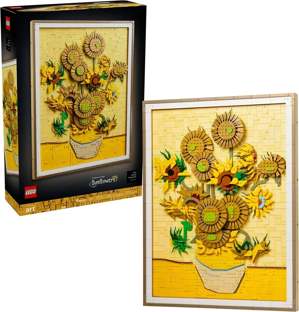 Set LEGO ART Vincent van Gogh Sunflowers 31215, për të rritur