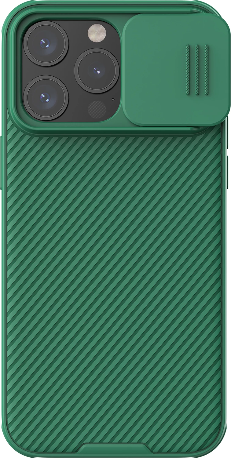 Mbështjellës Nillkin CamShield Pro Magnetic për iPhone 15 Pro, me kapak kamere, Gjelbër