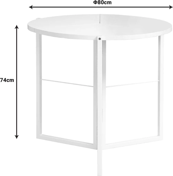 Tavolinë Talen, ngjyrë e bardhë, D80x74cm