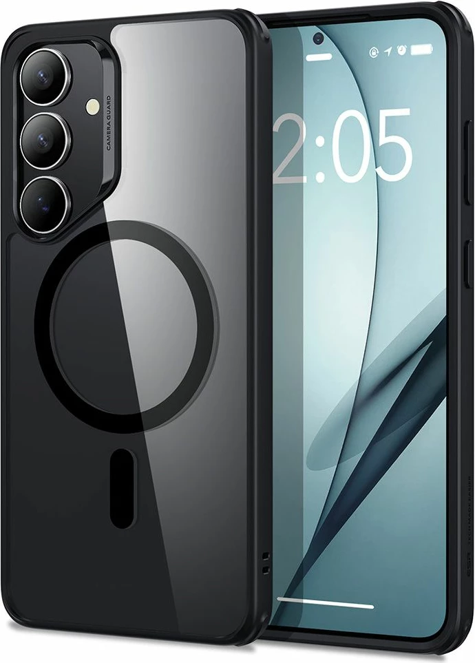 Mbështjellës ESR Classic Hybrid HaloLock për Samsung Galaxy S25+, MagSafe, i tejdukshëm/zi