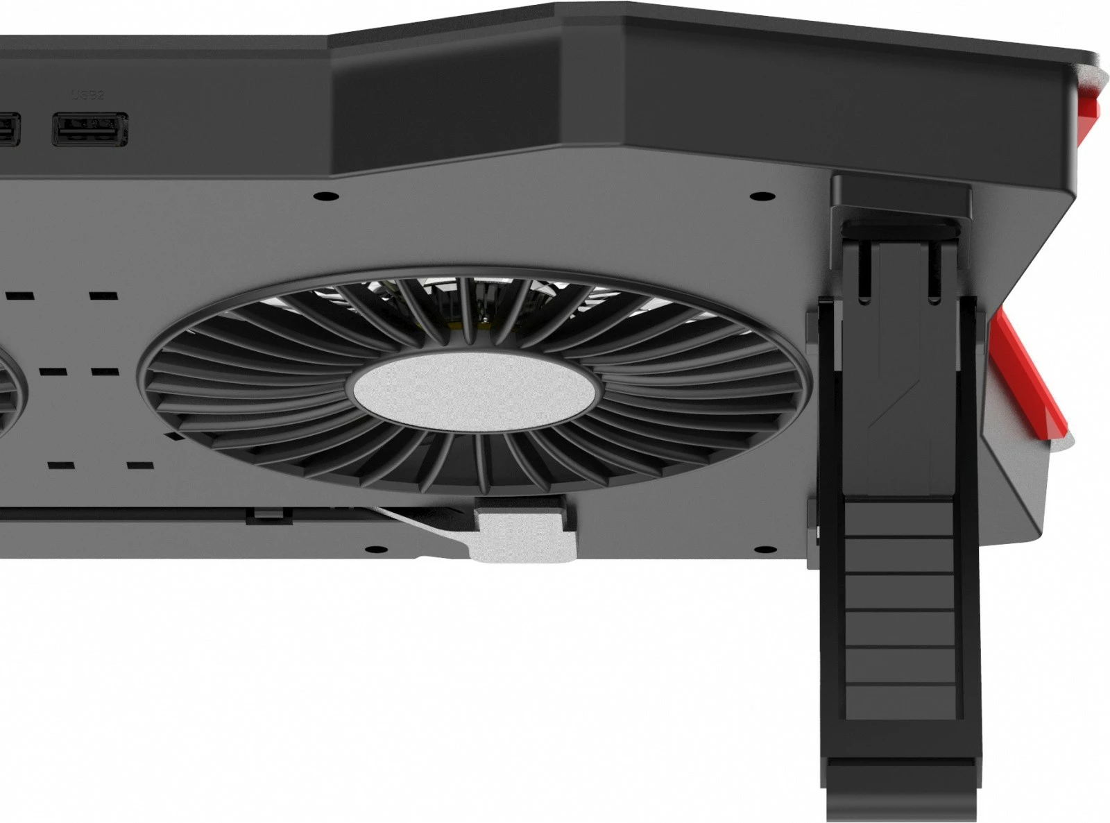 Pad ftohës për laptop YENKEE YSN 310, 15.6", 2 ventilatorë, RGB, i zi