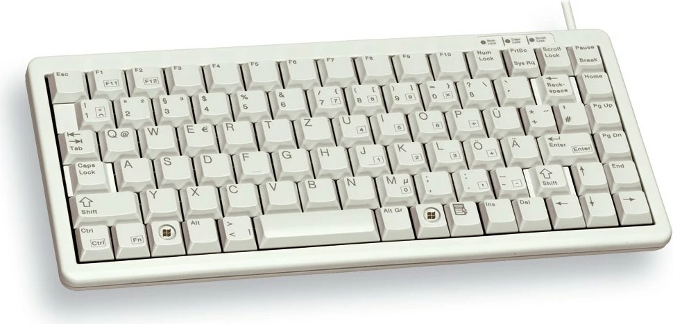 Tastierë Cherry G84-4100LCMFR-0, mini, AZERTY, USB/PS2, gri