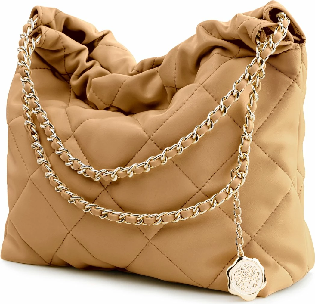 Çantë shpine për supe, ngjyrë camel, Vince Camuto, Milan