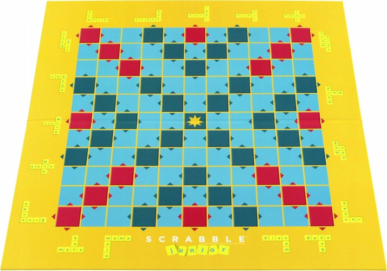 Lojë tavoline Mattel Scrabble Junior Y9735, 2-4 lojtarë, 6+ vjet, version polake