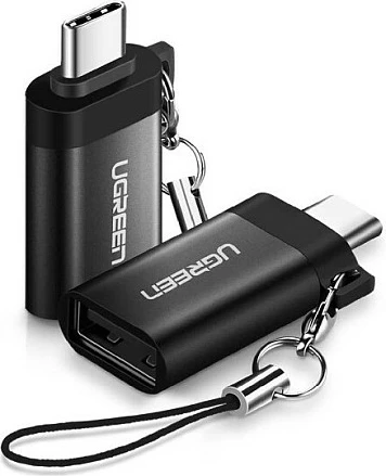 Adapter Ugreen USB-C në USB 3.0-A, me litar, Space Gray