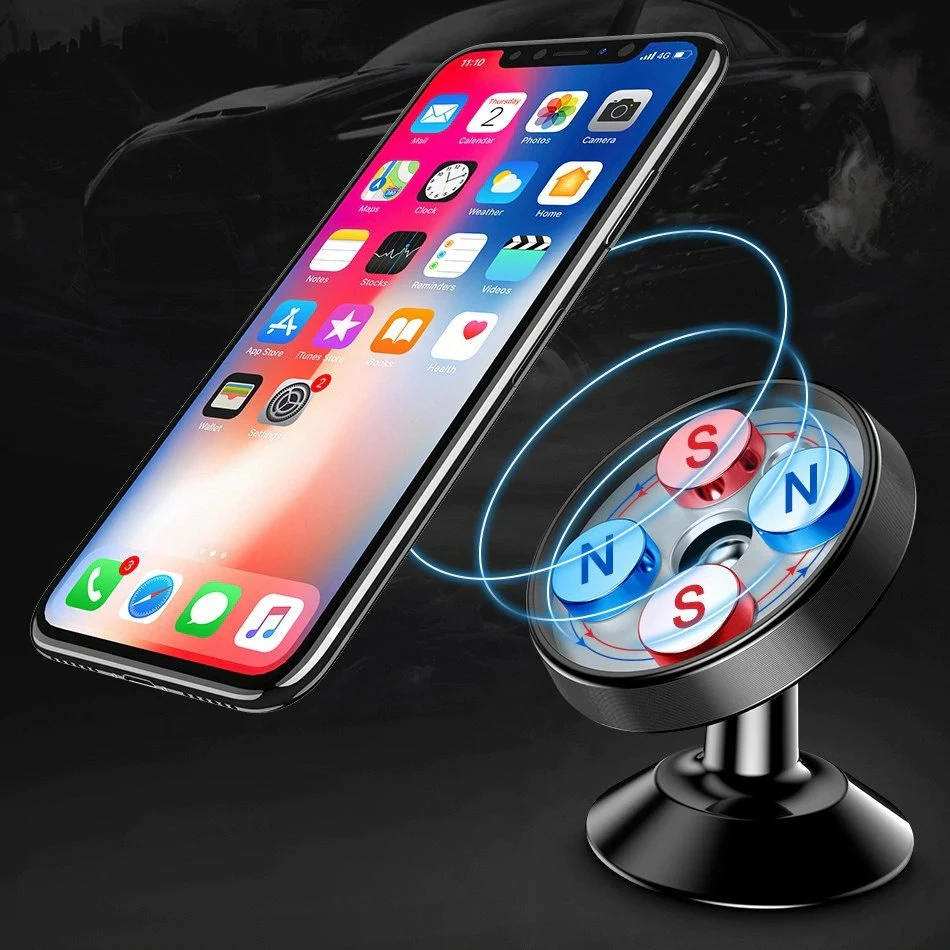 Mbajtës magnetik për telefon Wozinsky WMH-05, për makinë, i zi