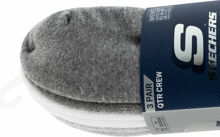 Çorape për meshkuj Skechers 3 copë Qtr Colorbloc, gri [Madhësia: 43 - 46]
